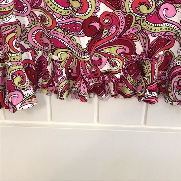 V Christina Long Sleeve Paisley Embellished Ruffled Top Size MEDIUM - Picture 7 of 10